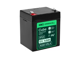 Greencell AGM VRLA 12V 4.5Ah huoltovapaa akku kassakoneille, leluille, kameroille (90x70x106mm)