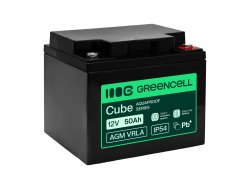 Greencell AGM VRLA 12V 50Ah huoltovapaa akku UPS-virransyötölle, vaa'alle, asuntovaunulle (197x166x170mm)