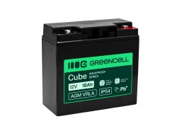 Greencell AGM VRLA 12V 18Ah huoltovapaa akku kassoille, leluja, kameroita (181x77x167mm)