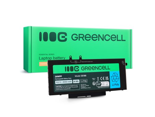 Greencell akku Dell 3HWPP Latitude 5400, 5401, 5410, 5411, 5500, 5501, 5510, 5511, 7591