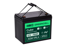 Green Cell CUBE AGM IP54 VRLA 12V 75Ah huoltovapaa akku Campervan aurinkosähköveneen aurinkopaneeleihin