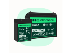 Green Cell CUBE AGM IP54 VRLA 12V 55Ah huoltovapaa akku leikkurin skootterin veneen pyörätuolin golfkärryyn
