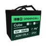 Green Cell CUBE AGM IP54 VRLA 12V 55Ah huoltovapaa akku leikkurin skootterin veneen pyörätuolin golfkärryyn