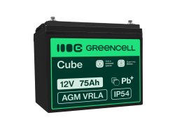Green Cell® AGM VRLA 12V 75Ah huoltovapaa akku Campervan aurinkosähköveneen aurinkopaneeleihin