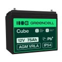 Green Cell® AGM VRLA 12V 75Ah huoltovapaa akku Campervan aurinkosähköveneen aurinkopaneeleihin