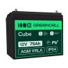 Green Cell® AGM VRLA 12V 75Ah huoltovapaa akku Campervan aurinkosähköveneen aurinkopaneeleihin