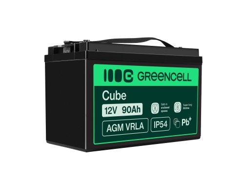 Green Cell® AGM VRLA 12V 90Ah huoltovapaa akku Campervan aurinkosähköveneen aurinkopaneeleihin