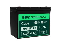 Green Cell® AGM VRLA 12V 80Ah huoltovapaa akku veneisiin melexiin matkailuautoihin vaunuihin aurinkosähköihin, aurinkoenergiaan