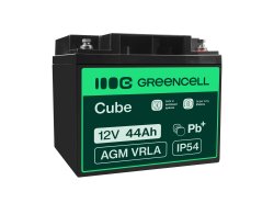 Green Cell® AGM VRLA 12V 44Ah huoltovapaa akku ruohonleikkuriin, skootteriin, veneeseen, pyörätuoliin, golfkärryyn