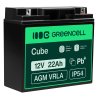 Green Cell® AGM VRLA 12V 22Ah huoltovapaa akku veneeseen, skootteriin, leluihin, pyörätuoliin