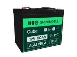 Green Cell® AGM VRLA 12V 50Ah huoltovapaa akku veneeseen, huviveneeseen, skootteriin, matkailuautoon, vaunuun, ruohonleikkuriin