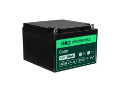 Green Cell® AGM VRLA 12V 28Ah huoltovapaa akku ruohonleikkuriin, skootteriin, veneeseen, pyörätuoliin, mönkijään
