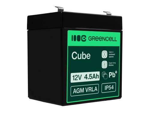 Green Cell® AGM VRLA 12V 4.5Ah huoltovapaa akku UPS:lle UPS:lle keskeytymättömät virtalähteet
