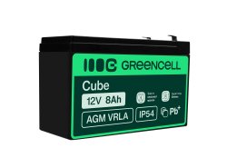 Green Cell® AGM VRLA 12V 8Ah huoltovapaa akku UPS-lelukassan hälytysjärjestelmään