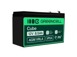 Green Cell® AGM VRLA 12V 8.5Ah huoltovapaa akku hälytysjärjestelmään, kassakoneeseen, leluihin, UPS:iin