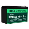 Green Cell® AGM VRLA 12V 8.5Ah huoltovapaa akku hälytysjärjestelmään, kassakoneeseen, leluihin, UPS:iin