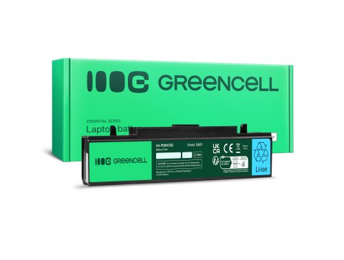 Green Cell Akku AA-PB9NC6B AA-PB9NS6B tuotteeseen Samsung R519 R522 R525 R530 R540 R580 R620 R780 RV510 RV511 NP300E5A NP350V5C