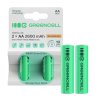 2x Paristot AA R6 2600mAh Ni-MH Ladattavat Akut Green Cell