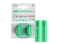 2x Paristot AA R6 2000mAh Ni-MH Ladattavat Akut Green Cell