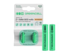 2x Paristot AAA R3 800mAh Ni-MH Ladattavat Akut Green Cell