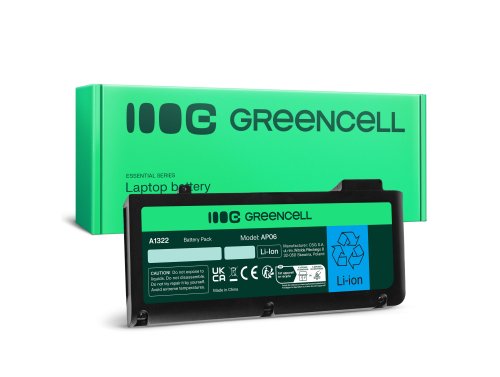 Green Cell Akku A1322 tuotteeseen Apple MacBook Pro 13 A1278 (Mid 2009, Mid 2010, Early 2011, Late 2011, Mid 2012)