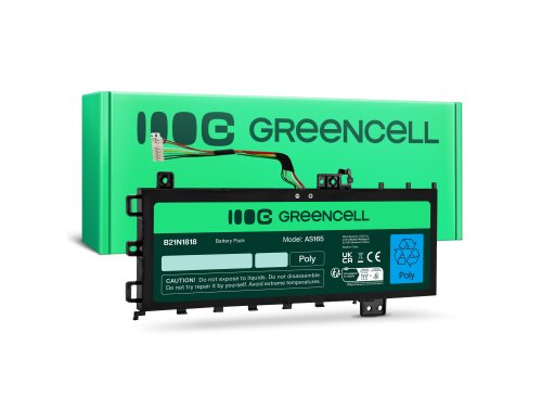 Green Cell Akku B21N1818 C21N1818-1 tuotteeseen Asus VivoBook 15 A512 A512DA A512FA A512JA R512F X512 X512DA X512FA X512FL