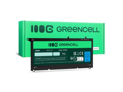 Green Cell Akku 90V7W JD25G tuotteeseen Dell XPS 13 9343 9350