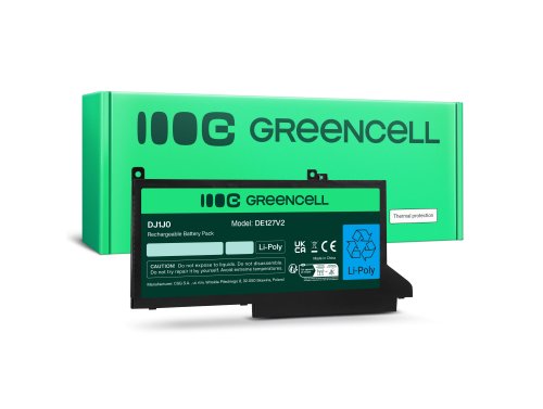 Green Cell Akku DJ1J0 tuotteeseen Dell Latitude 7280 7290 7380 7390 7480 7490