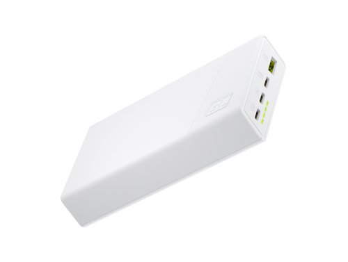 Green Cell PowerPlay20s Valkoinen Power Bank 20000mAh 22,5W PD USB C pikalatauksella iPhone 15 14 13 12 11 X, Samsung Galaxy S24